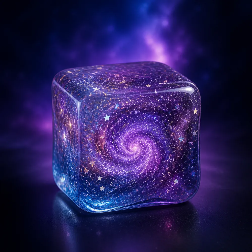 Jelly Galaxy Cube Squishy