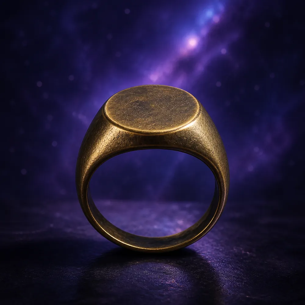 Vintage Brass Signet Ring