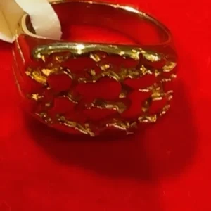 Gold Openwork Lattice Ring