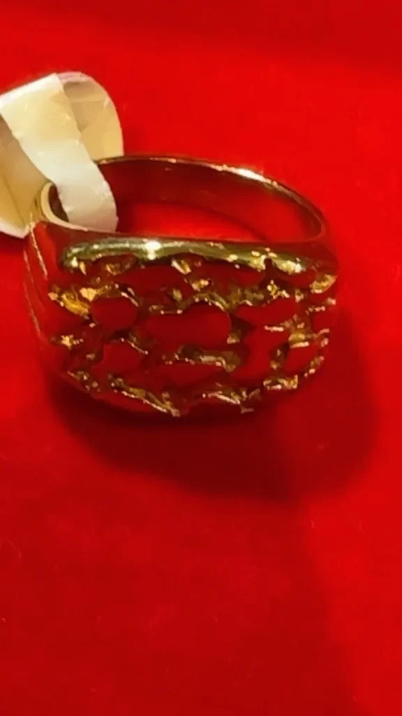 Gold Openwork Lattice Ring